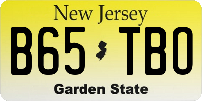 NJ license plate B65TBO