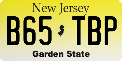NJ license plate B65TBP