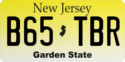 NJ license plate B65TBR