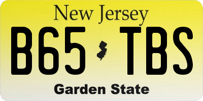 NJ license plate B65TBS