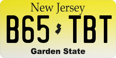 NJ license plate B65TBT