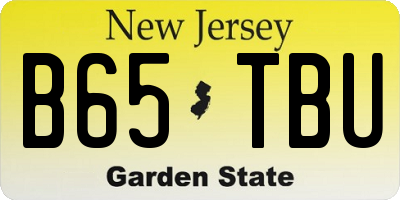 NJ license plate B65TBU