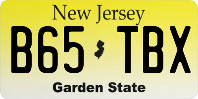 NJ license plate B65TBX