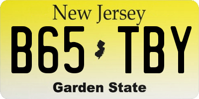 NJ license plate B65TBY