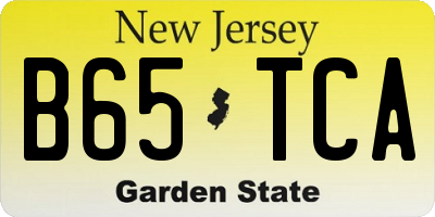 NJ license plate B65TCA