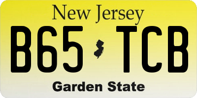 NJ license plate B65TCB