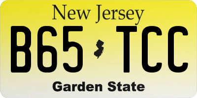 NJ license plate B65TCC