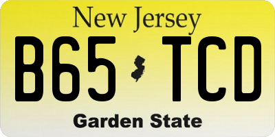 NJ license plate B65TCD