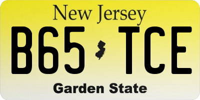 NJ license plate B65TCE