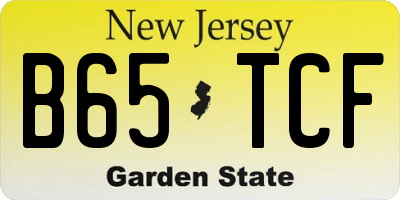 NJ license plate B65TCF