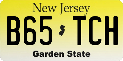 NJ license plate B65TCH
