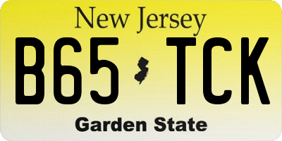 NJ license plate B65TCK