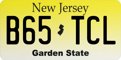NJ license plate B65TCL