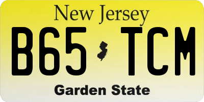NJ license plate B65TCM