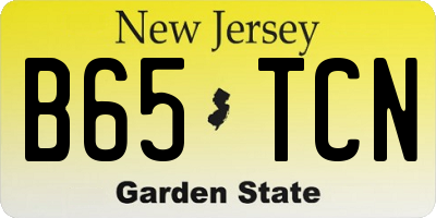 NJ license plate B65TCN