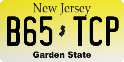 NJ license plate B65TCP