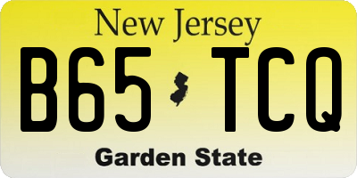 NJ license plate B65TCQ