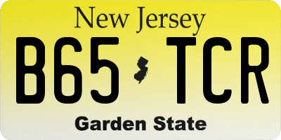 NJ license plate B65TCR