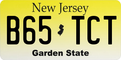 NJ license plate B65TCT