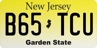 NJ license plate B65TCU
