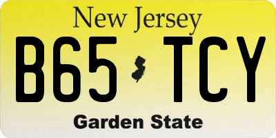 NJ license plate B65TCY