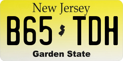 NJ license plate B65TDH