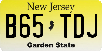 NJ license plate B65TDJ