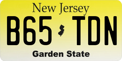 NJ license plate B65TDN