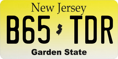NJ license plate B65TDR