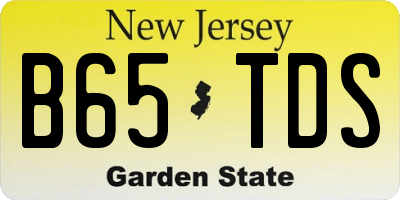 NJ license plate B65TDS