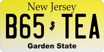 NJ license plate B65TEA