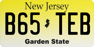 NJ license plate B65TEB