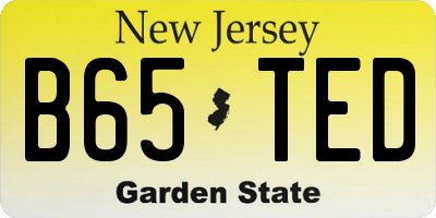 NJ license plate B65TED