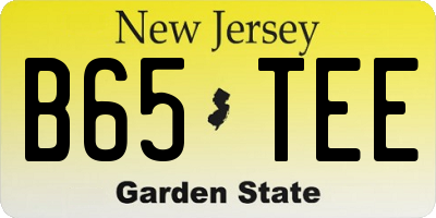 NJ license plate B65TEE