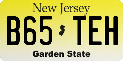 NJ license plate B65TEH
