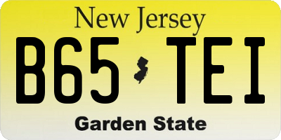 NJ license plate B65TEI