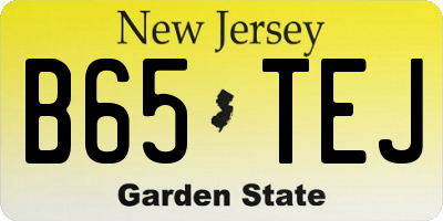 NJ license plate B65TEJ