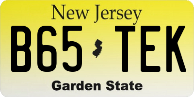 NJ license plate B65TEK