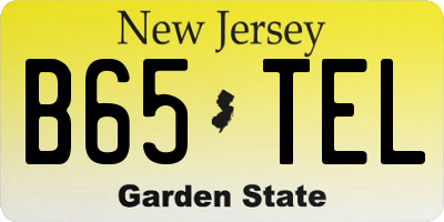 NJ license plate B65TEL