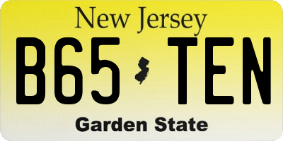 NJ license plate B65TEN