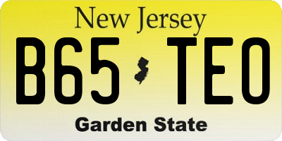 NJ license plate B65TEO