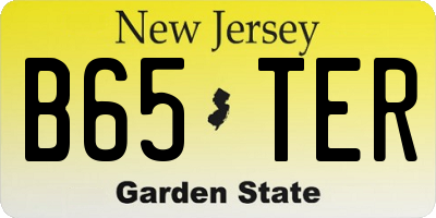 NJ license plate B65TER
