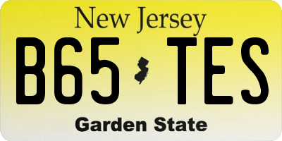 NJ license plate B65TES