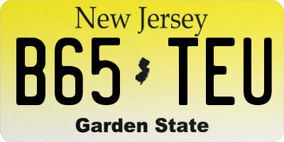 NJ license plate B65TEU