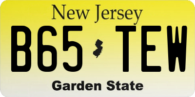 NJ license plate B65TEW