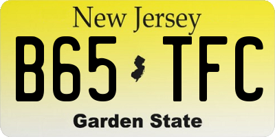 NJ license plate B65TFC