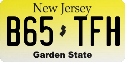 NJ license plate B65TFH
