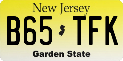 NJ license plate B65TFK