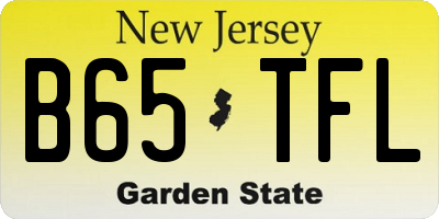 NJ license plate B65TFL