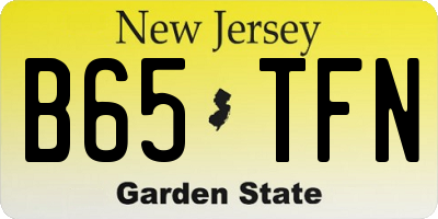 NJ license plate B65TFN